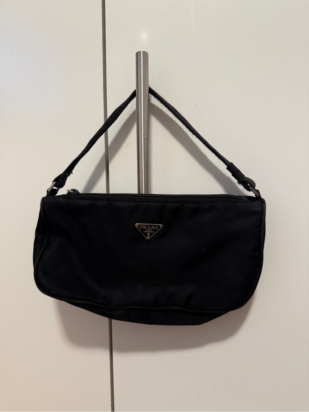 VTG Prada Black Tessuto Shoulder Bag